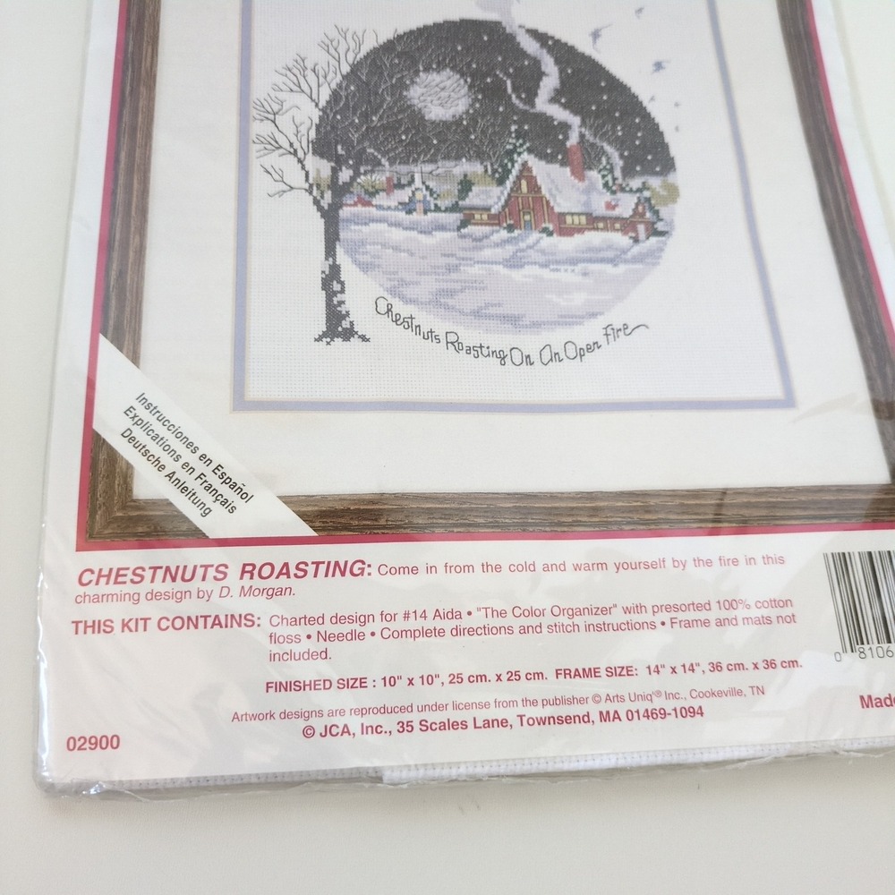 Needle Treasures Counted Cross Stitch Kit Chestnuts Roasting 02900 Christmas New - Picture 4 of 6